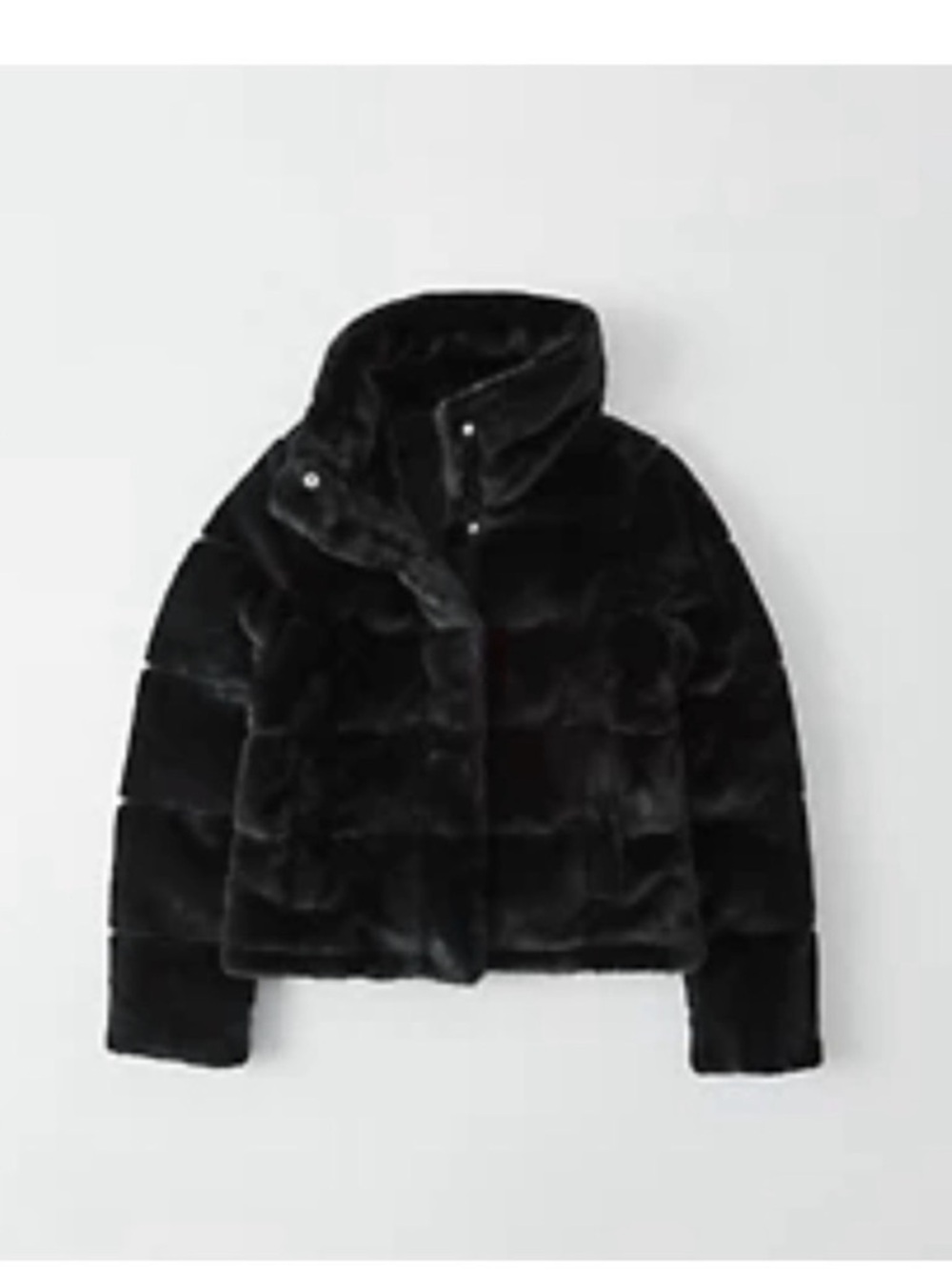 Abercrombie & Fitch Black Faux Fur Puffer Jacket